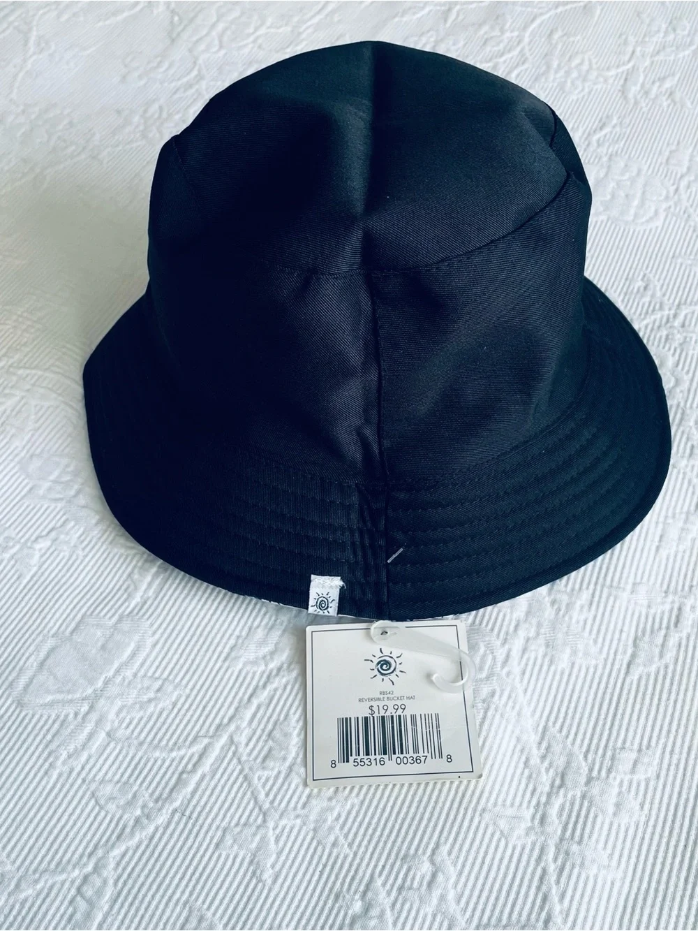 Women's Tropical Leaf Bucket Hat - Navy Blue